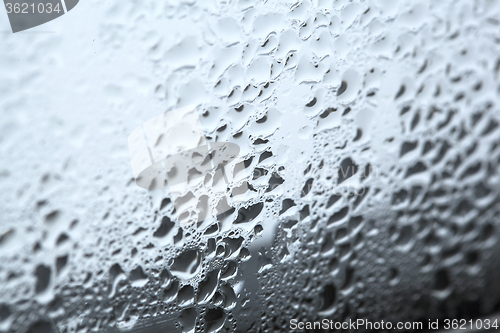 Image of Closeup of humidity at a window