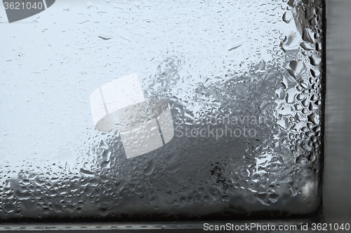 Image of Closeup of humidity at a window