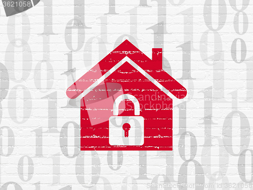 Image of Business concept: Home on wall background