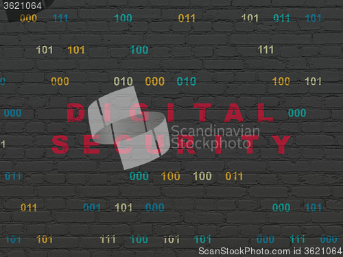 Image of Security concept: Digital Security on wall background