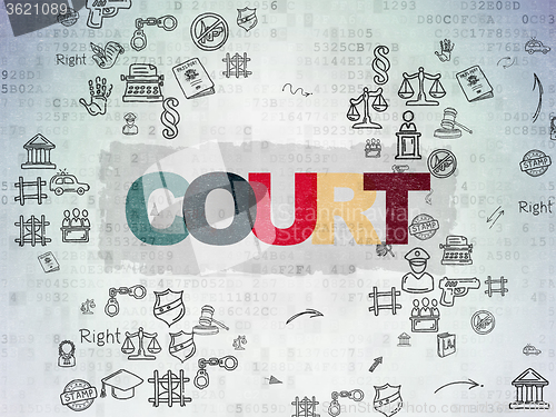 Image of Law concept: Court on Digital Paper background