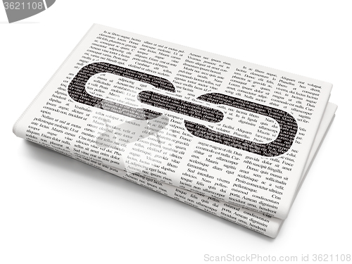 Image of Web design concept: Link on Newspaper background