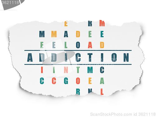 Image of Healthcare concept: Addiction in Crossword Puzzle