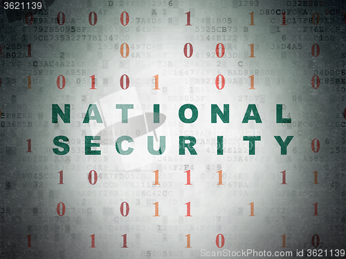 Image of Security concept: National Security on Digital Paper background