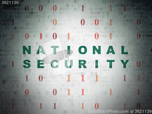 Image of Security concept: National Security on Digital Paper background