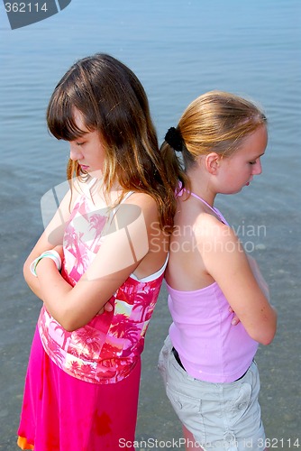 Image of Two girls pouting