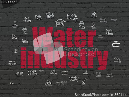 Image of Industry concept: Water Industry on wall background