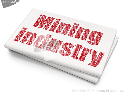 Image of Manufacuring concept: Mining Industry on Blank Newspaper background