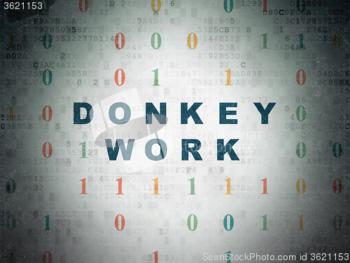 Image of Finance concept: Donkey Work on Digital Paper background