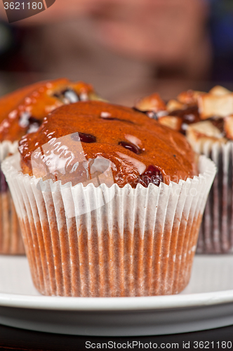 Image of different muffins with apples 