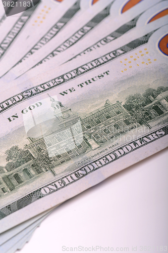 Image of Hundred Dollar Bills for background