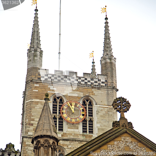 Image of door southwark  cathedral in london england old  construction an