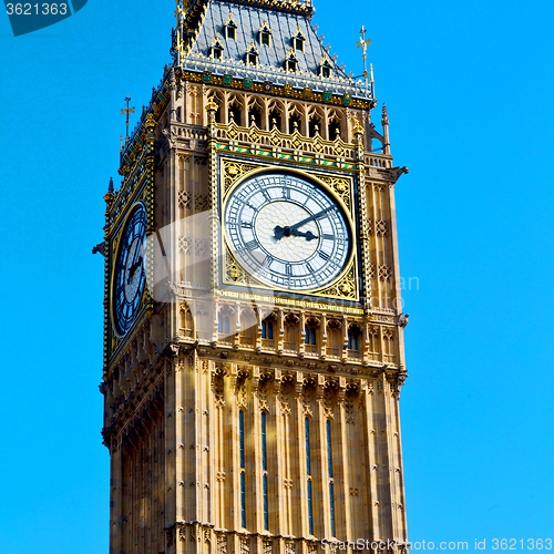 Image of london big ben and historical old construction england  aged cit