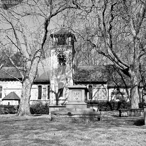 Image of in cemetery     england europe old construction and    history