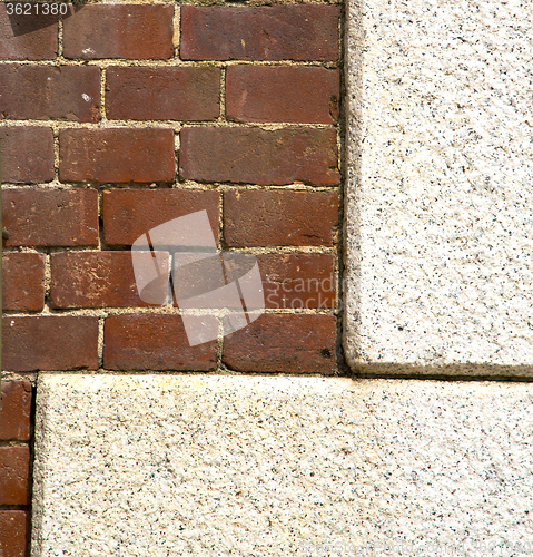 Image of santo antonino   italy    abstract   wall of a curch broke brike