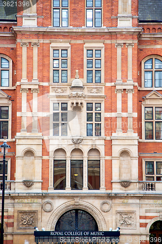Image of window in europe london old red brick  