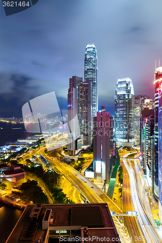 Image of Hong Kong building at night