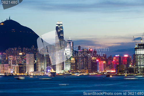 Image of Hong Kong city at night 