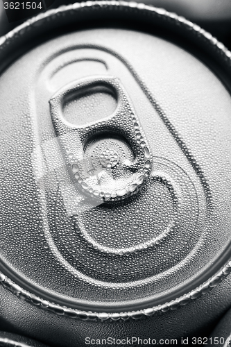 Image of Can closeup with water drops