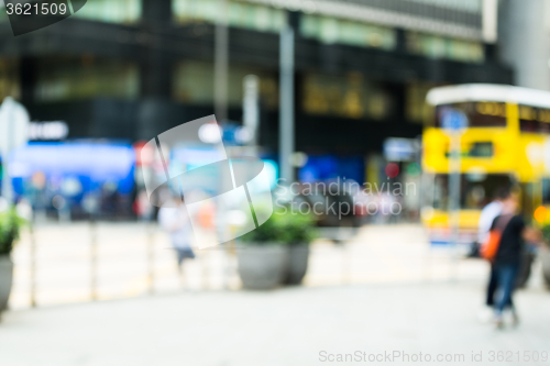 Image of Blurred view of Hong Kong city