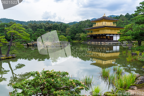 Image of Golden Pavilion at Kinkakuji Temple, Kyoto Japan