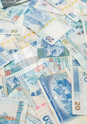 Image of Background of Hong Kong twenty dollar bills
