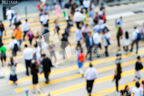 Image of Blurred city background in Hong Kong