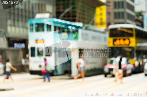 Image of Blur view of Hong Kong road