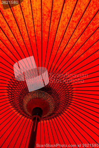 Image of Red umbrella frame