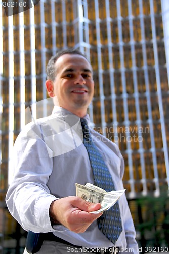 Image of Businessman offer money