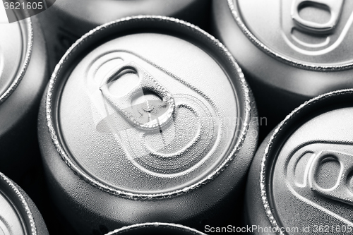 Image of Condensation on the top of cans of drinks