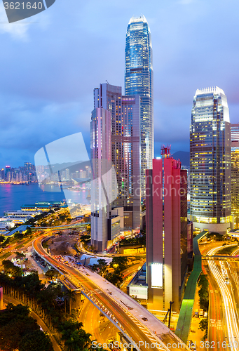 Image of Hong Kong skyline at night