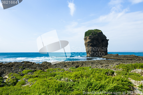 Image of Sea with rock and stone