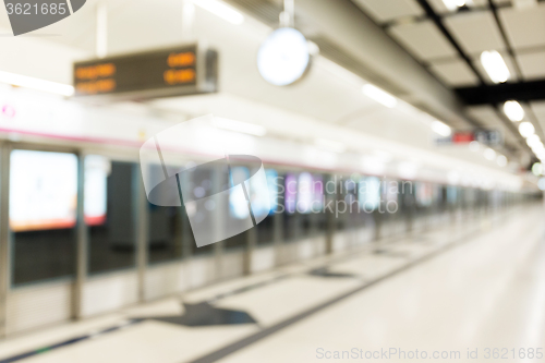 Image of Blur background of train station