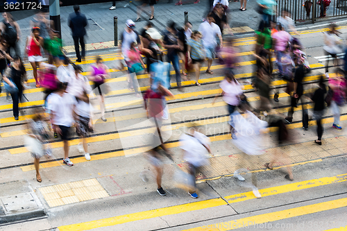 Image of Blur abstract of Hong Kong Busy road