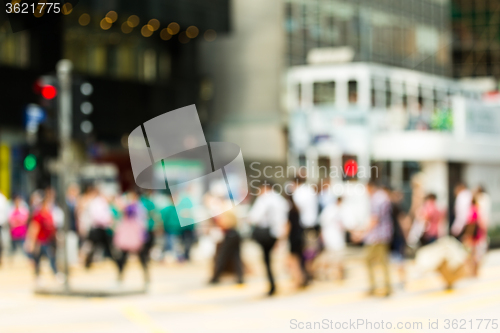 Image of Blurred view of the city 