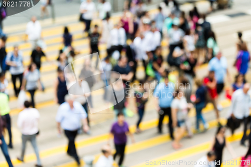 Image of Blur view of walking street