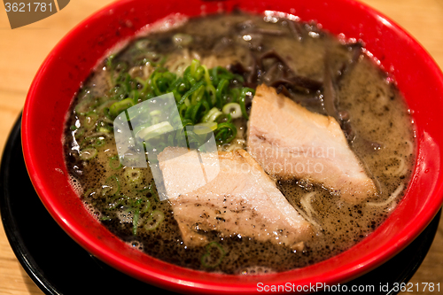 Image of Ramen with black garlic oil