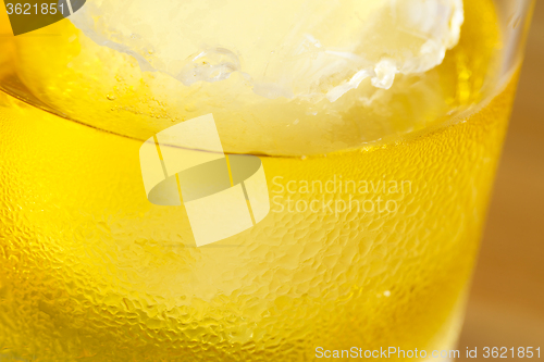 Image of Close up drops of Ice Cold Pint of Beer