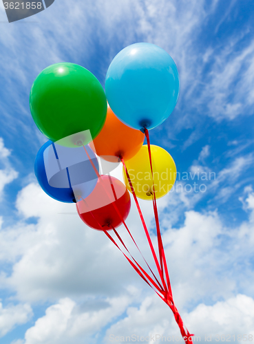 Image of Colorful balloons in the sky