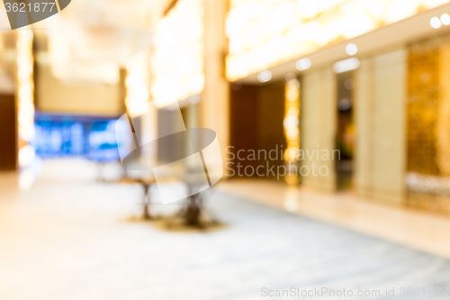 Image of Abstract hotel lobby blur background