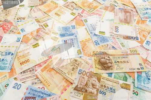 Image of Background of Hong Kong currency banknotes