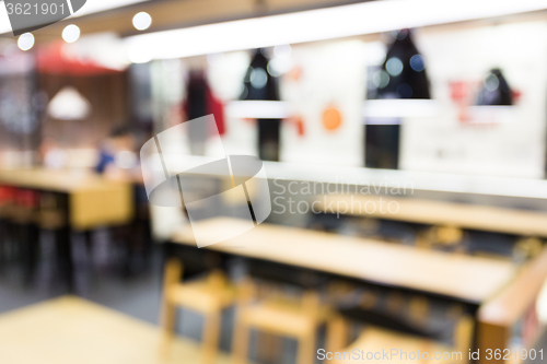 Image of Coffee shop blur background with bokeh