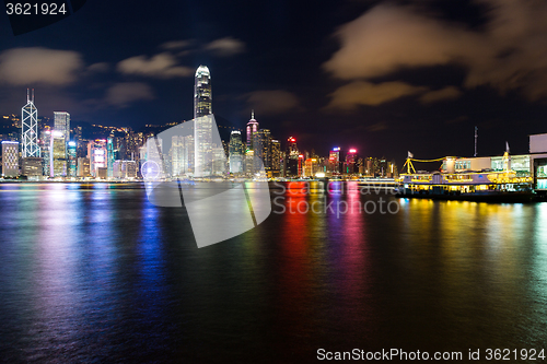 Image of Hong Kong skyline at night