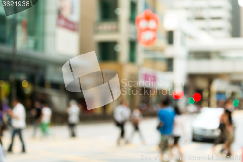 Image of Blur view of Busy Hong Kong road