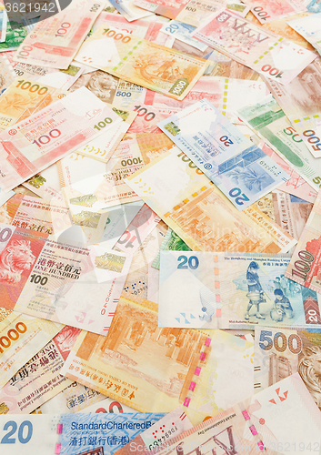 Image of Stack of Hong Kong dollar banknote