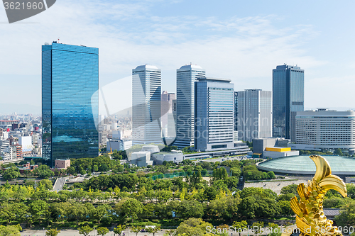 Image of Osaka downtown form castle