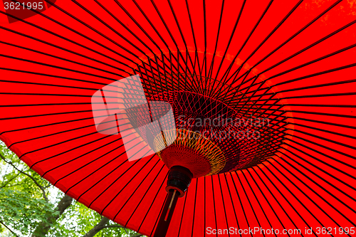 Image of Japanese red umbrella