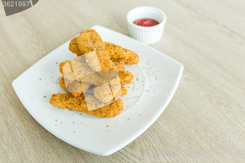 Image of Fried chicken on a plate