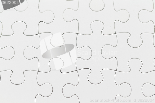 Image of White jigsaw puzzle background